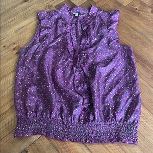 Heritage 1981 Floral Ruffle Trim Top